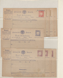 1860-1920 (ca), POSTANWEISUNGEN, umfangreiche Sammlung sehr sauber im ...
