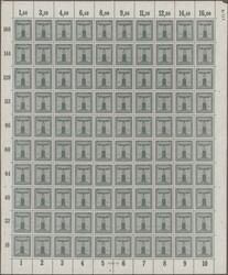 1938 umfassender Posten mit kompletten Bögen bzw. großen ...