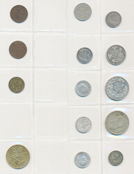 14 meist verschiedene Münzen, meist vor 1945, davon 7 in Silber, ...