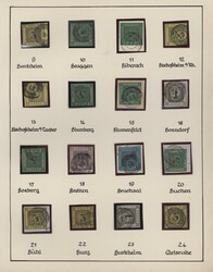 1851-1860 (ca), NUMMERNSTEMPEL, Sammlung von losen Marken bzw. ...