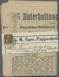 1871/1919, Lot von 25 Briefen und Karten, etwas unterschiedliche ...