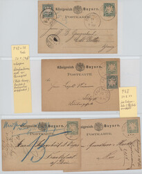 1877/1909, vielseitige Sammlung von 54 fast nur gebrauchten ...