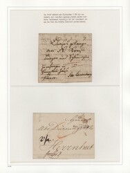 1730-1850 (ca), Sammlung von Vorphila-Belegen bzw. Dokumenten, roter ...