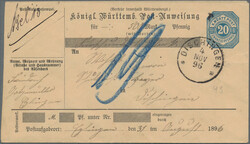 100: Germania - Stati de Wurttemberg - Private postal stationery