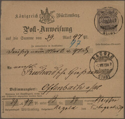 1875/1919, Sammlung von 59 meist ungebrauchten, teils gebrauchten ...