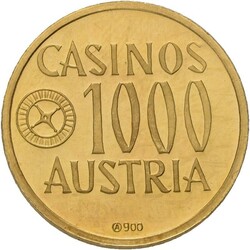 Österreich, Kasino Jetons in Gold (Dukatengewicht), 2 Stück zu je ...