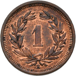 1 Franken 1887 B, HMZ 2-1204f. Seltener Jahrgang. Dabei noch ½ ...