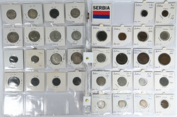 Lot von 37 Münzen vor 1945, dabei einige Silbermünzen bis 5 Dinara, ...