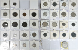 Lot von 37 Münzen vor 1945, dabei einige Silbermünzen bis 5 Dinara, ...
