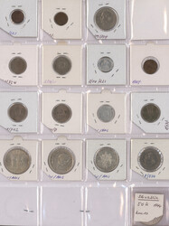 Lot von 16 Münzen 1939 - 1945, in Münzrähmchen (S)
