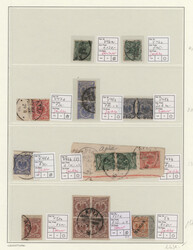 1889/1914, gestempelte Sammlungspartie von 35 Marken und einem Brief ...