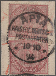 1889/1914, gestempelte Sammlungspartie von 35 Marken und einem Brief ...
