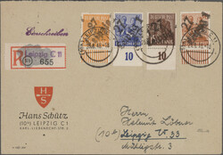 1945/49, spannender Bestand von vielen, vielen hundert Belegen in ...