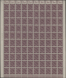 1946, Ziffernserie, der komplette Satz mit 27 Werten in ...