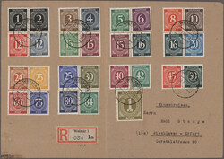 1946/1948, Lot von über 50 Belegen, dabei portogerechte ...