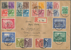 1946/1948, Partie von ca. 84 Belegen, teils Bedarf und meist ...