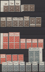1946/48, reichhaltige Sammlung in beiden Erhaltungen in 13 kleinen ...
