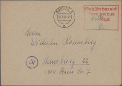 1946/1948, kleine interessante Sammlung mit über 40 Belegen ab ...