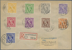 1948, Berlin West und Ost, Partie von 13 Belegen, dabei ...