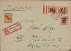 1945/49, interessanter Posten von ca. 200 Belegen in zwei FDC-Alben, ...