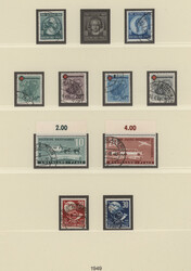 1947/1949, gestempelte Sammlung nicht ganz komplett, dabei geprüfte, ...