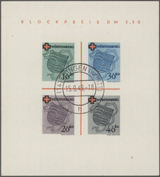 1947/1949, gestempelte Sammlung nicht ganz komplett, dabei geprüfte, ...