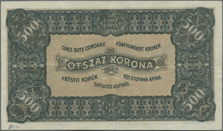 Ministry of Finance, pair with 1.000 Korona 1920 (P.66, XF) and 500 ...