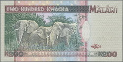 Reserve Bank of Malawi, 200 Kwacha 1995, P.35, UNC