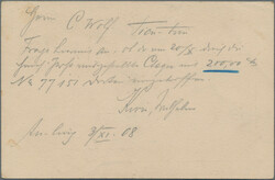 1907, card 1 C. light green canc. boxed dater "Chihli Anlingchin" via ...