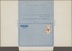 1964, Airlettersheet 30np. brown with Olympic Games surcharge, two ...