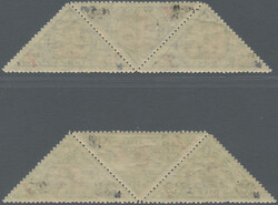 1933 Provisionals "35" on 18k. and "35" on 28k. each in tête-bêche ...