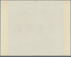 1890 ca., WRAPPER: PROOF sheet of 4 different values in BROWN colour ...