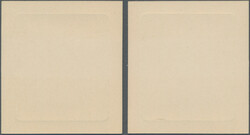 1890 ca., LETTER-CARD: two DIE PROOFS in BLACK colour of the frame of ...