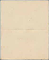 1902 ca., 5 C red 'bust with laurel wreath' postcard ESSAY with ...