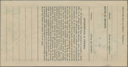 1946, 10 C greenish blue (2 Pesos olive green) postal check, used ...