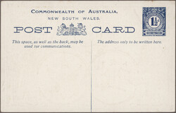 1908, 1 ½d blue 'American Fleet' postcard "AUSTRALIAN WELCOME ...