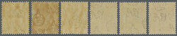 1938, 1½ d - 1 £, six mnh values on "thick paper"