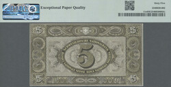 5 Franken 1.1.1921, PMG 65 EPQ, P. 11e, UNC