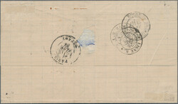1881, Ceres 5c. green in combination with Dubois 20c. red on green ...