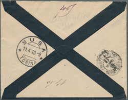 1910, Groupe 50c. red/blue, single franking at correct rate on ...