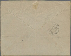 1897, Groupe 15c. blue/red on cover (opened out for display) from ...