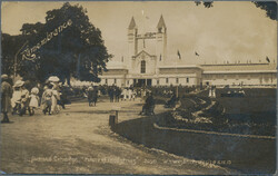 1914, Destination Honolulu/Hawaii, ppc "AUCKLAND EXHIBITION" (centre ...