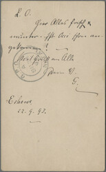 1893, Postal card ½d. brown commercially used from "ESHOWE 22 SP 93" ...
