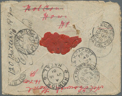1901, incoming cover from "GODALMNG JU 13 01" to English soldier in ...
