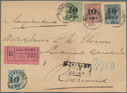 1898, Revaluation surcharges with wide spacing, four values on ...