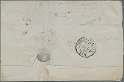 1852, Ceres 1fr. carmine, horizontal strip of four in combination ...