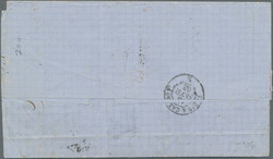 1863 Folded entire sent from Bordeaux to Valparaiso, CHILE via Paris, ...