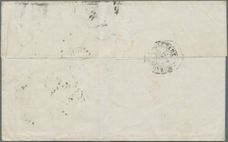 1862 Folded cover from Pau to Santigao de CHILE via England and ...