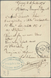 1874 Formular postcard franked by 1872 Ceres 1c. and seven 2c. tied ...