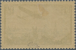 1936 Air 50 fr. yellow-green, mint lightly hinged, fresh and fine. ...